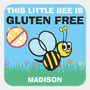 Pegatinas Gluten Free Bumblebee Celiac
