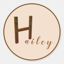 Pegatinas Gold 3D Letter H