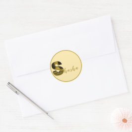 Pegatinas Gold 3D Letter S