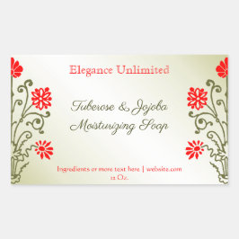 Pegatinas Gold Red Editable de Jabón o Artesanía