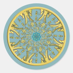 Pegatinas Gold y Blue Lotus Mandala