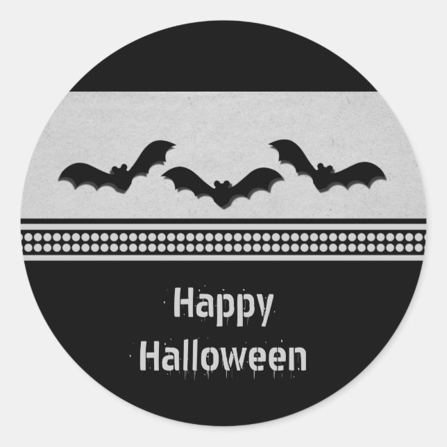 Pegatinas Gone Batty Halloween, gris claro (Anverso)