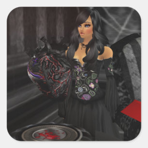 Pegatinas góticos del corazón negro