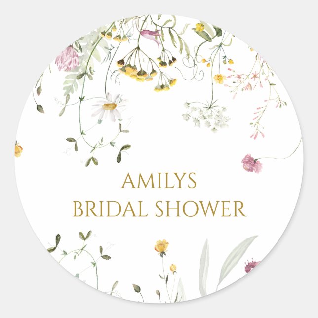 Pegatinas Gracias Flores Silvestres (Anverso)