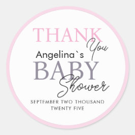 Pegatinas gracias por la ducha de bebé.