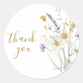 Pegatinas Gracias por las flores silvestres presen