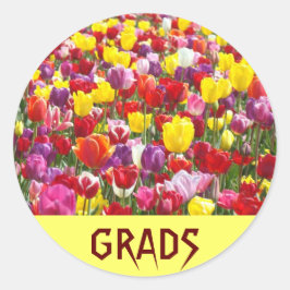 Pegatinas GRADS Tulipán Flores Invitación a la Gra