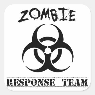Pegatinas grandes del equipo de respuesta zombi