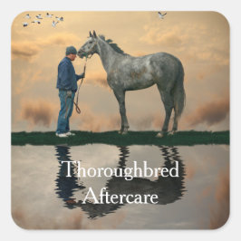 Pegatinas Gray Horse And Groom OTTB