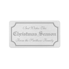 Pegatinas Gray Vintage Christmas Gift Label