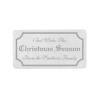 Pegatinas Gray Vintage Christmas Gift Label