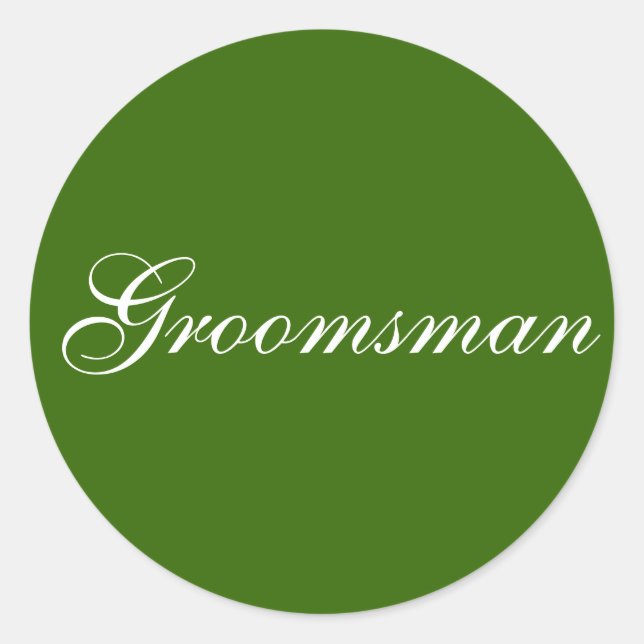 pegatinas "Groomsman" (Anverso)