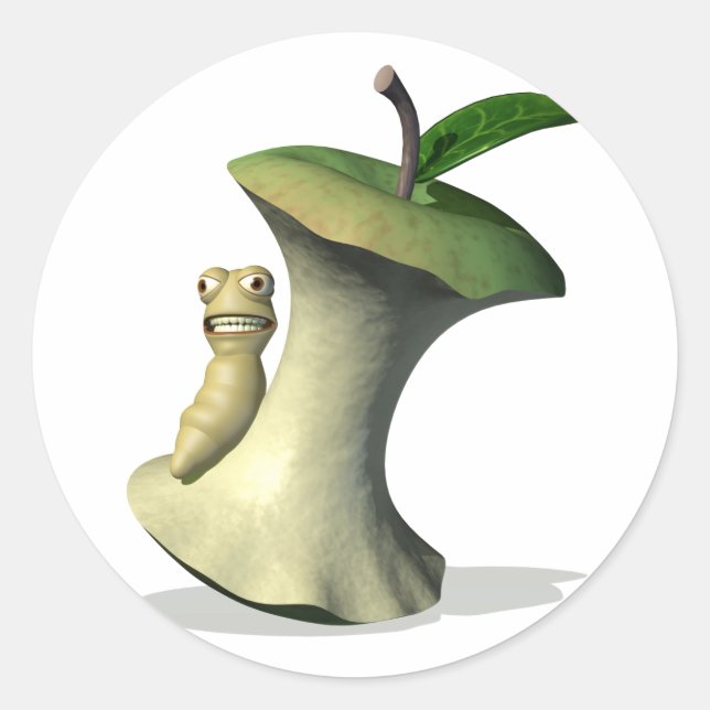 Pegatinas Grub Apple Core (Anverso)