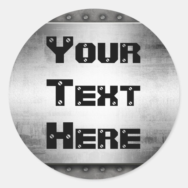 Pegatinas Grunge de aspecto metalizado (Anverso)