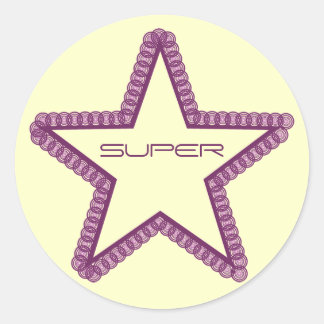 Pegatinas Grunge Superstar, Morado