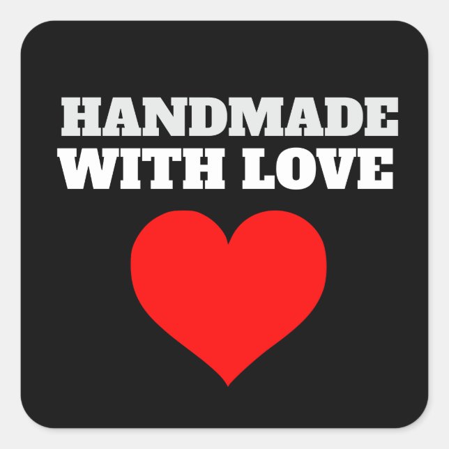 Pegatinas HECHAS A MANO CON AMOR  (Anverso)