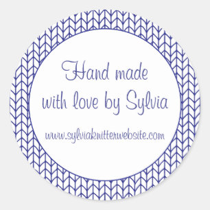 PEGATINAS "hechos a mano" redondos de BLUE LINE KN