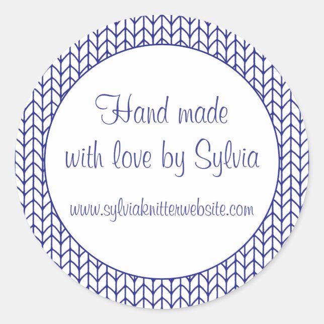 PEGATINAS "hechos a mano" redondos de BLUE LINE KN (Anverso)