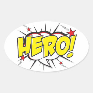 Pegatinas HERO (estilo de historieta)