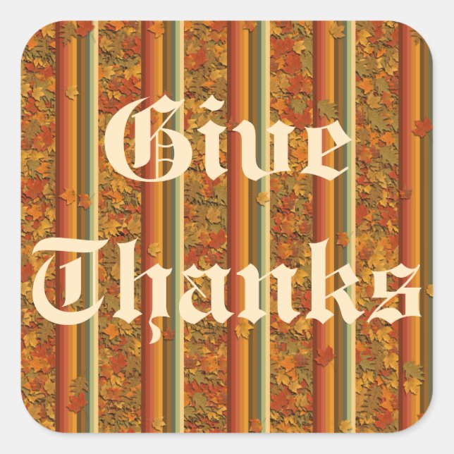 Pegatinas - Hojas y rayas otoñales (Anverso)