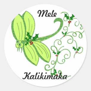 Pegatinas Holly dragonfly, Mele, Kalikimaka