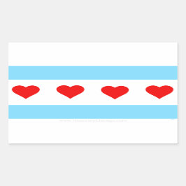 Pegatinas Honorarios de la Bandera del Corazón de