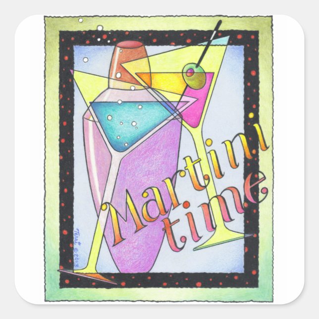 PEGATINAS - HORA DEL MARTINI, Cócteles (Anverso)