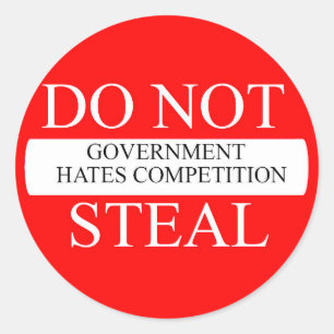 Pegatinas humildes del gobierno de Pegatina redond