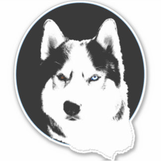Pegatinas Husky Bi-Eye Husky Malamute Decretos