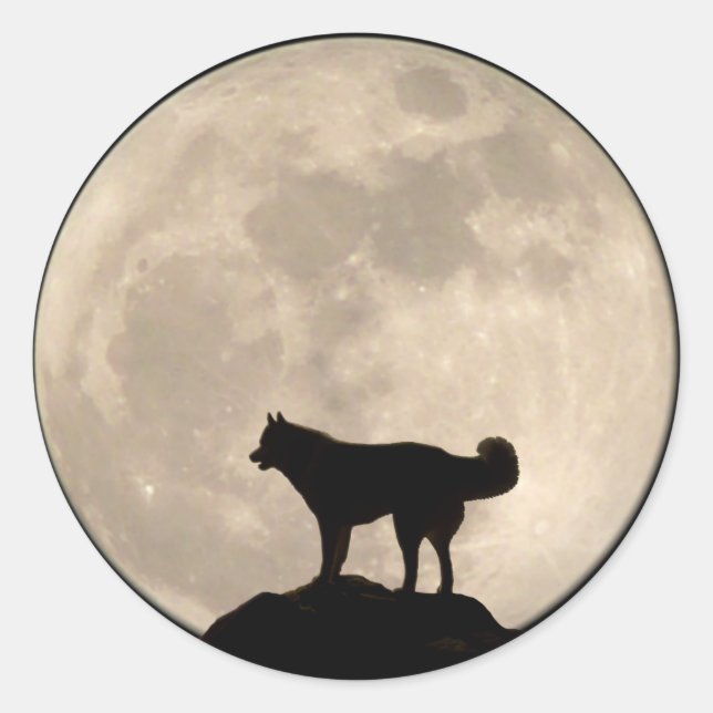 Pegatinas Husky Pegatinas Siberian Husky Malamute (Anverso)