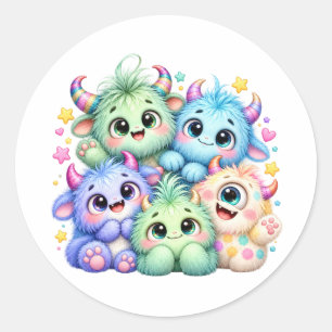  Pegatinas Infantiles Lovely Monsters