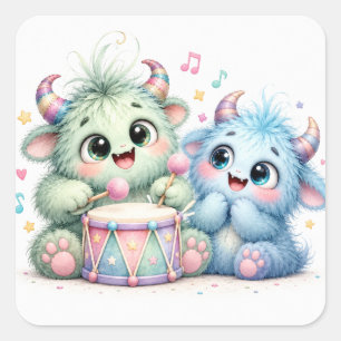  Pegatinas Infantiles Lovely Monsters