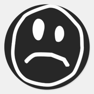 Pegatinas infelices de la cara