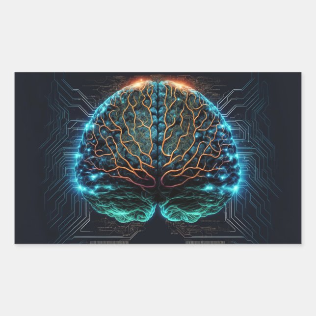 Pegatinas informáticos del cibercerebro (Anverso)