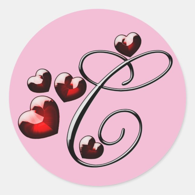 pegatinas iniciales de C en monograma (Anverso)