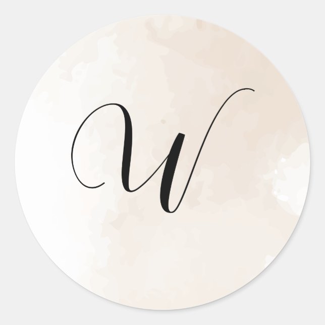 Pegatinas Iniciales de Invitación de Boda (Anverso)
