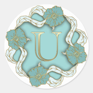pegatinas iniciales de la U del momograma