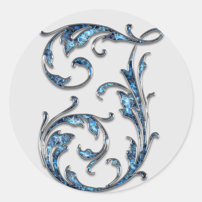 pegatinas iniciales de monograma I (Anverso)