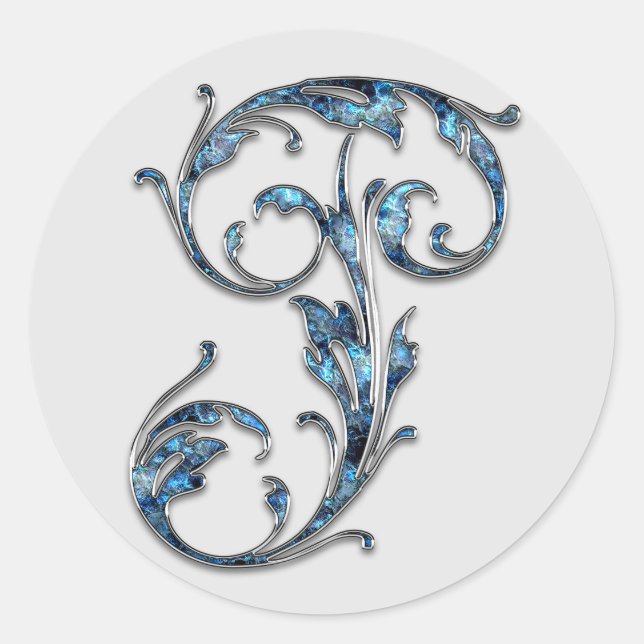 pegatinas iniciales de P en monograma (Anverso)