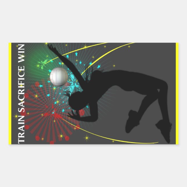 Pegatinas inspiradores de voleibol (Anverso)