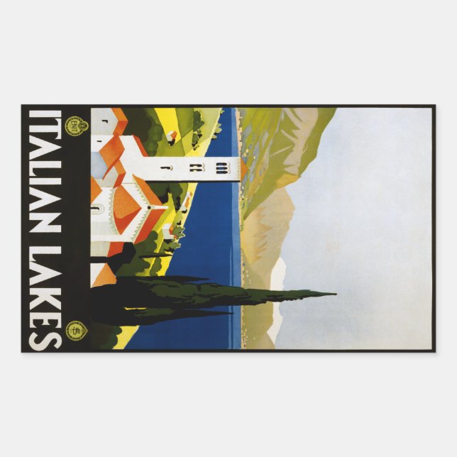 Pegatinas italianos de los lagos Italia (Anverso)