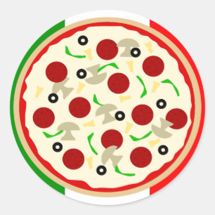 Pegatinas italianos del fiesta de la pizza