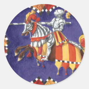 Pegatinas Jousting del caballero medieval