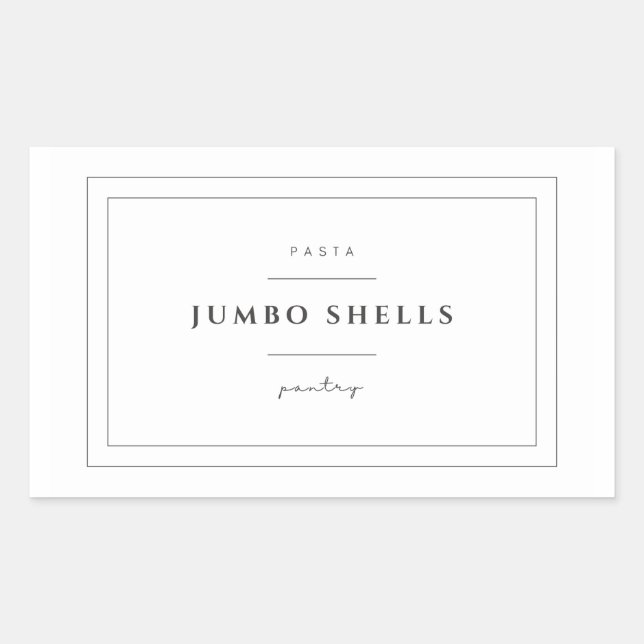 Pegatinas Jumbo Shells Pasta Label (Anverso)