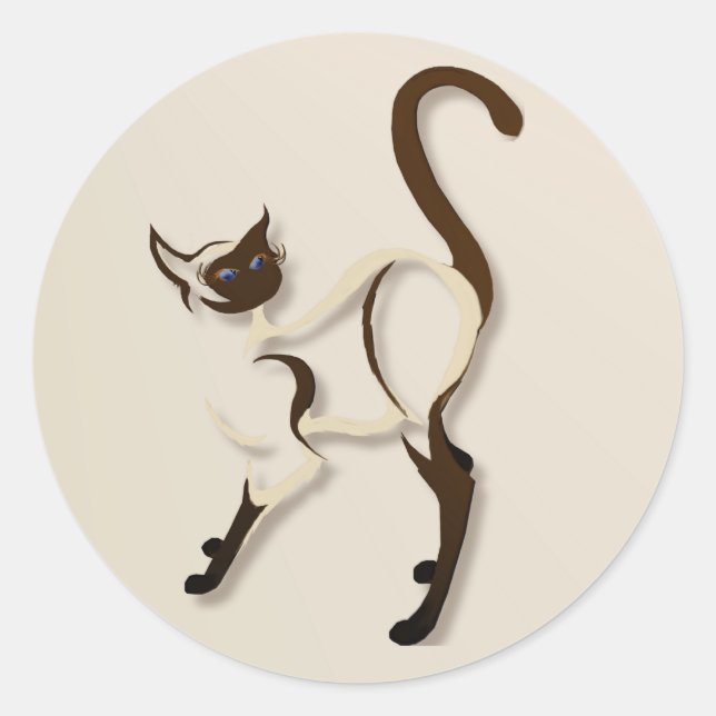 Pegatinas Kitty de Siamés (Anverso)