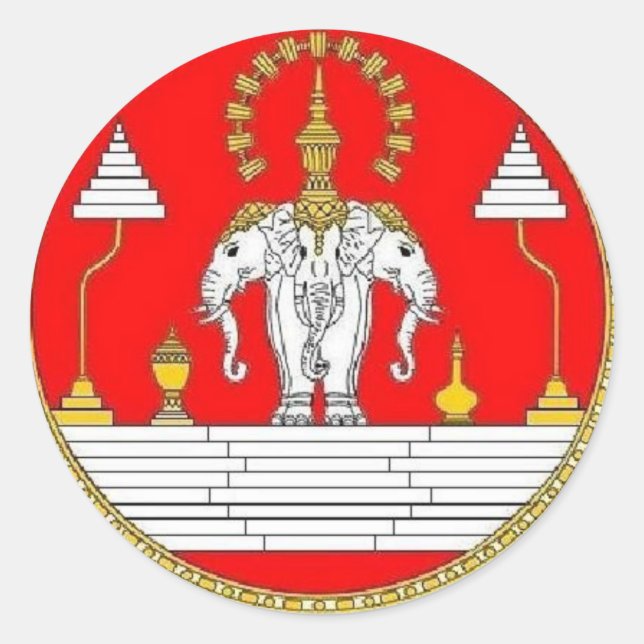 PEGATINAS LAO ELEPHANTS (Anverso)