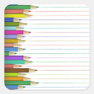 Pegatinas - Lápices de colores