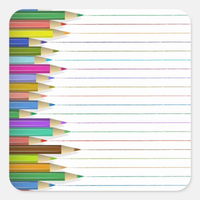 Pegatinas - Lápices de colores (Anverso)