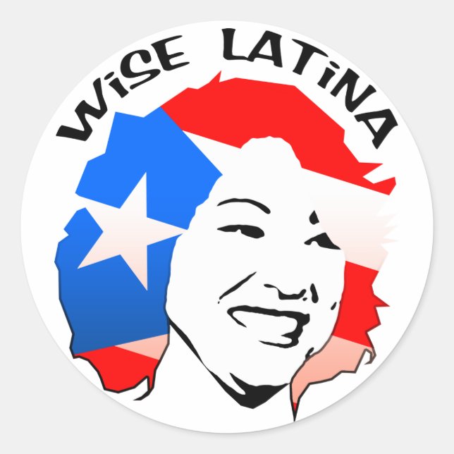 Pegatinas latinas de Sonia Sotomayor Wise (Anverso)