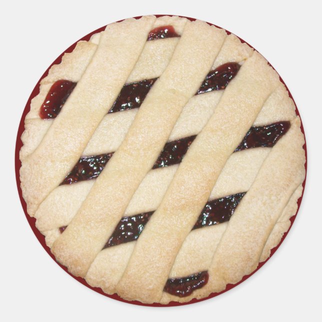 Pegatinas Lattice-Top Raspberry Pie/Tart (Anverso)